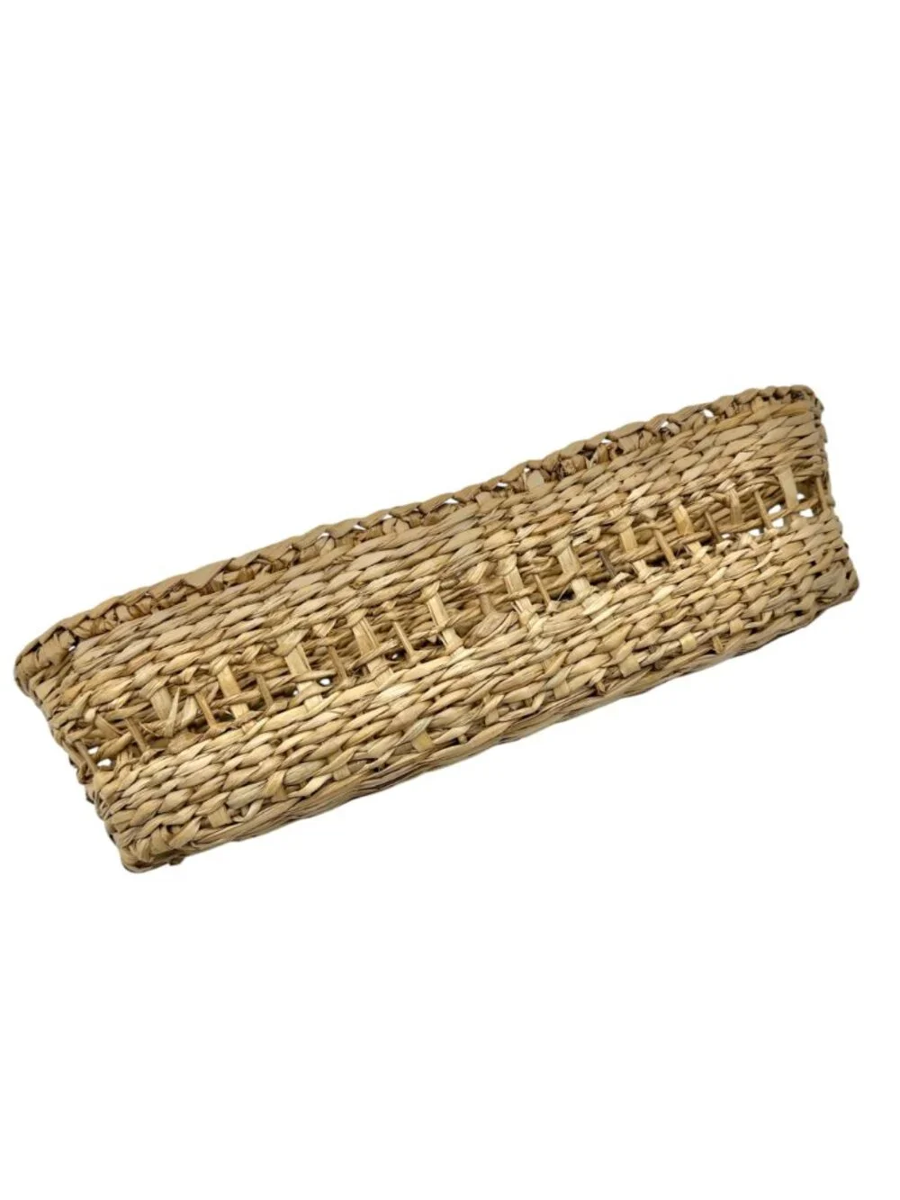 Hearth and Hand Woven Serve Basket Rustic Natural Straw Decorative Storage 16x5